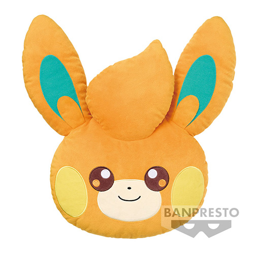 Pokemon Face Shaped Plush Cushion - Pawmi (Plushie) (Banpresto)