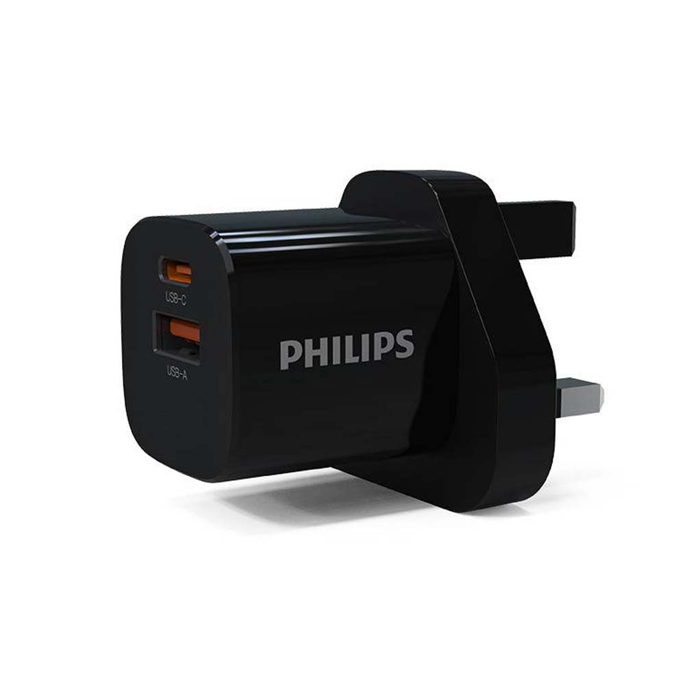 Philips Wall Charger Adaptor with USB-C Port (Black)(DLP4533CB/68)
