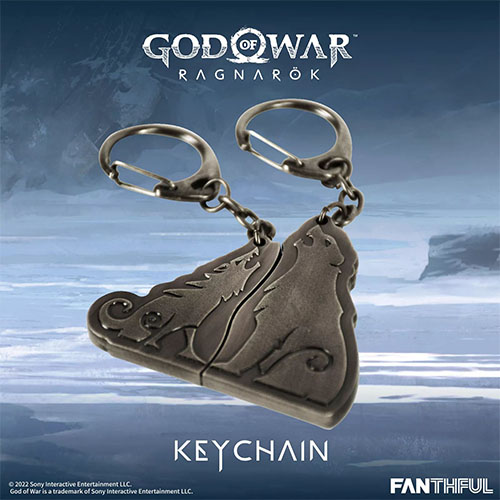 Fanthful God of War Ragnarok Metal Keychain Set