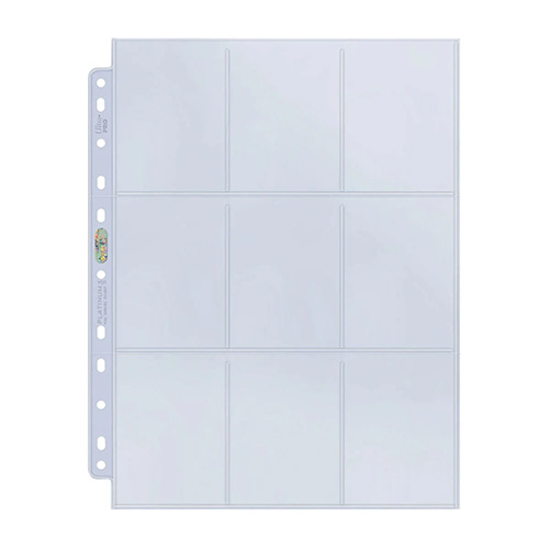 Ultra PRO Hologram Pages Platinum Series 9 Pockets 11 Holes for Card Album / Binder (1pcs)